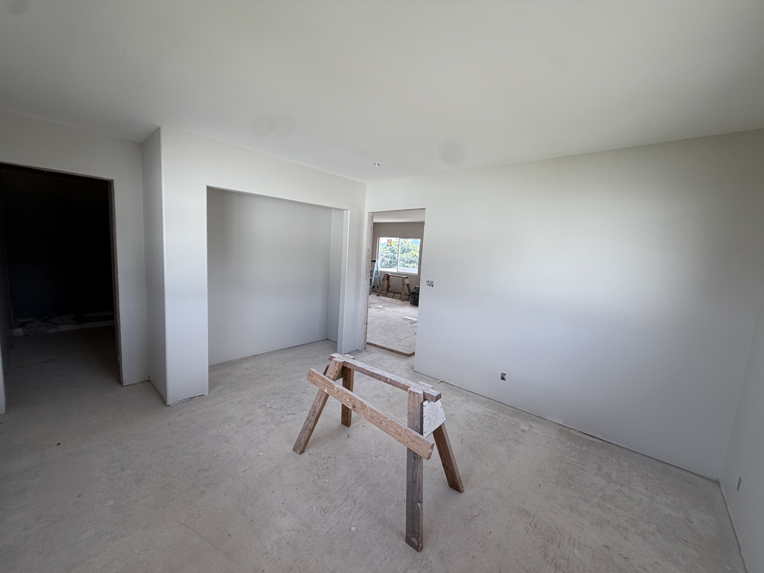 Freshly painted interior room
