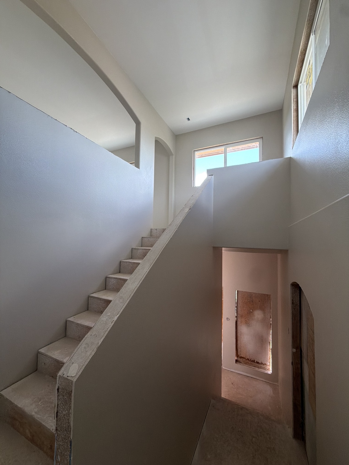 Painted stairway walls